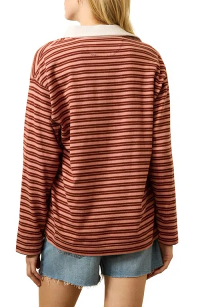Faherty Hometown Rugby Top In Brown