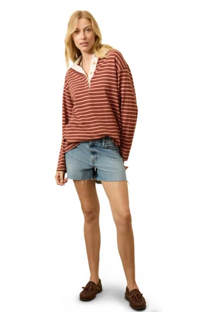 Faherty Hometown Rugby Top In Brown