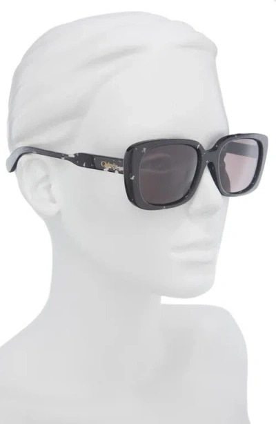 Chloé Rectangular Sunglasses In Black