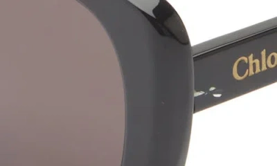 Chloé Rectangular Sunglasses In Black