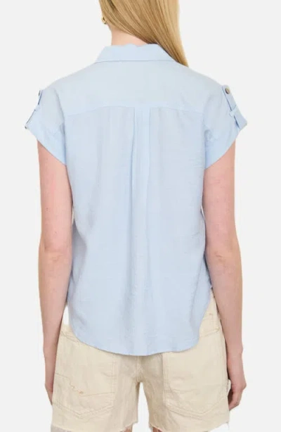 Blu Pepper Button Front Shirt In Blue