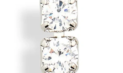 Cara Crystal Linear Earrings In Silver