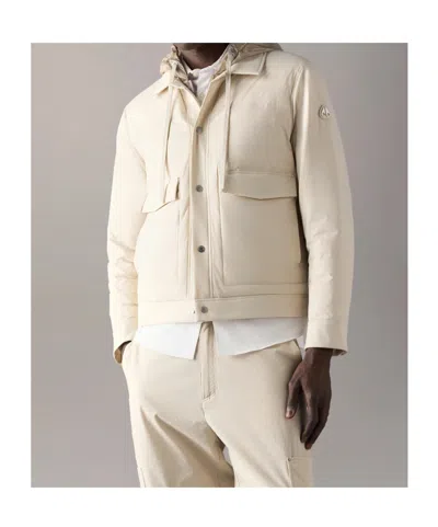 Moose Knuckles Long-sleeved Down Jacket In White