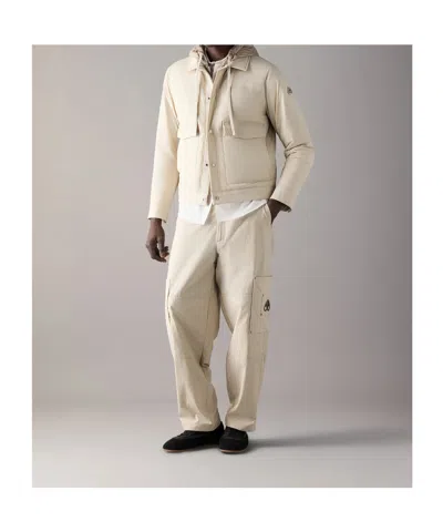 Moose Knuckles Long-sleeved Down Jacket In White