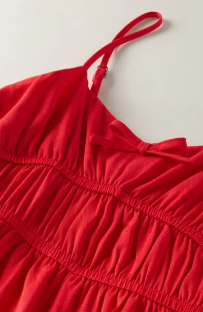 Treasure & Bond Kids' Bow Front Romper In Red