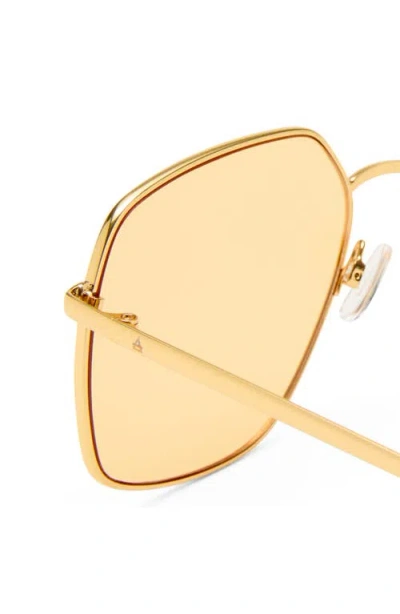 Aire Altair Angular 70s Aviator Sunglasses In Gold