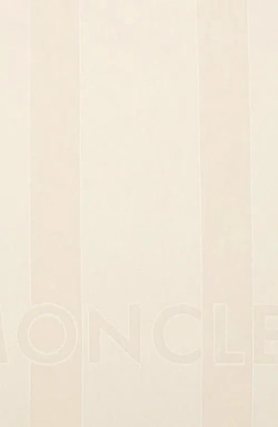Moncler Stripe Beach Towel In Neutral