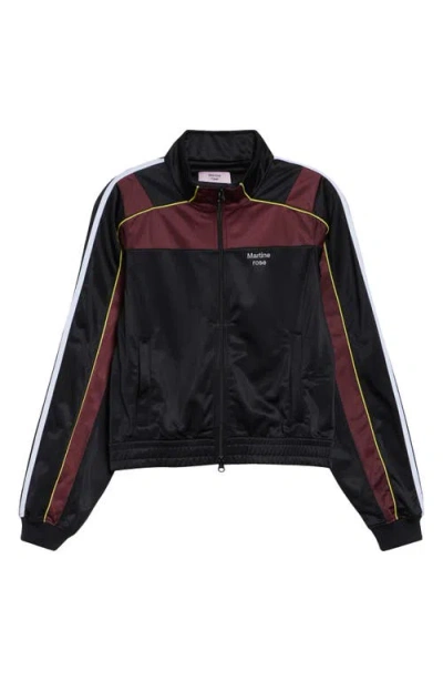 Martine Rose Shrunken Tech Jacket Contrast Trim Design In Black