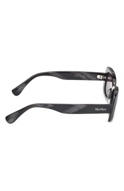 Max Mara 53mm Rectangular Sunglasses In Black