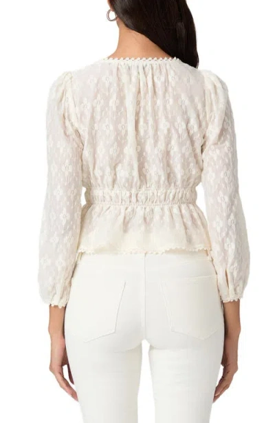 Paige Jay Embroidered Cotton And Silk-blend Blouse In White