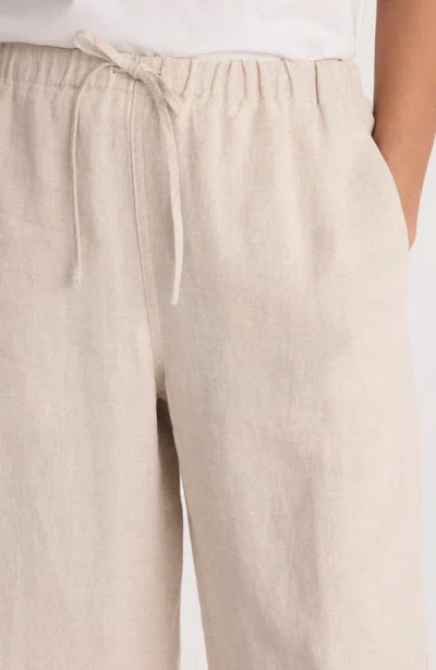 Madewell Pull-on Linen Pants In Pink