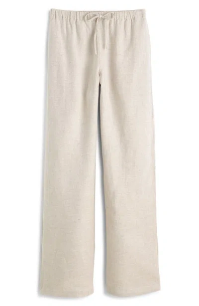 Madewell Pull-on Linen Pants In Pink