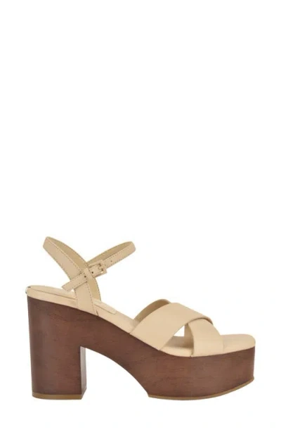 Guess Qeelin Ankle Strap Platform Sandal In Multi