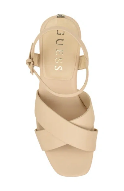 Guess Qeelin Ankle Strap Platform Sandal In Multi