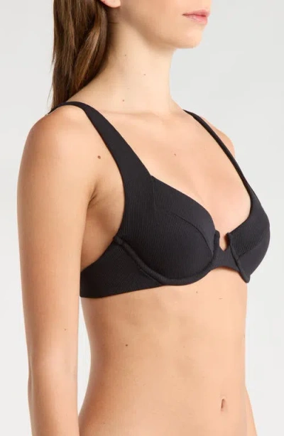 Becca Modern Edge Underwire Bikini Top In Black