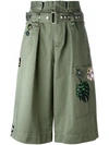 MARC JACOBS EMBROIDERED LONG CARGO SHORTS,M400649311847373
