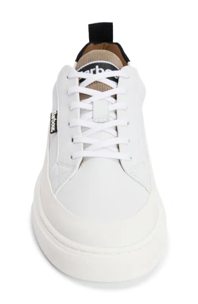 Barbour Stannington Trainer Sneaker In White
