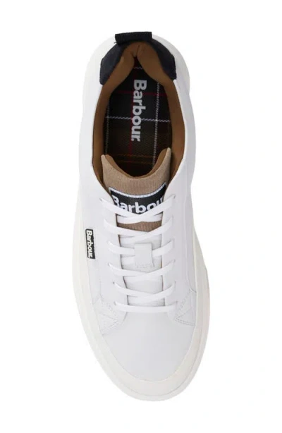 Barbour Stannington Trainer Sneaker In White