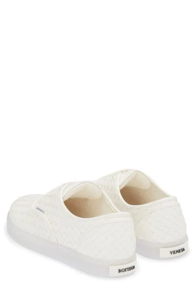 Bottega Veneta White Intrecciato Nappa Leather Serena Sneakers In White