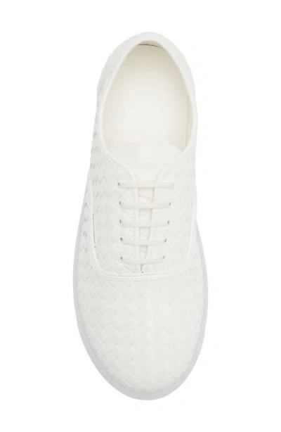 Bottega Veneta White Intrecciato Nappa Leather Serena Sneakers In White