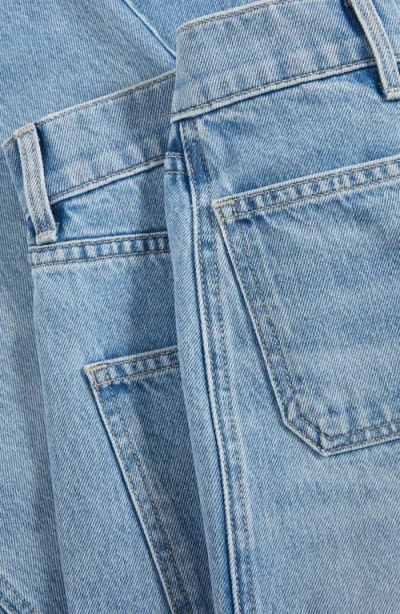 Veronica Beard Taylor High Rise Cropped Wide Leg Jeans In Big Splash In Blue