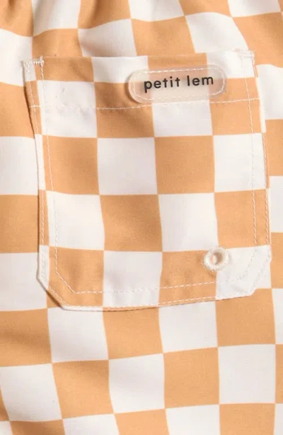 Petit Lem Checkerboard Swim Trunks In Multi