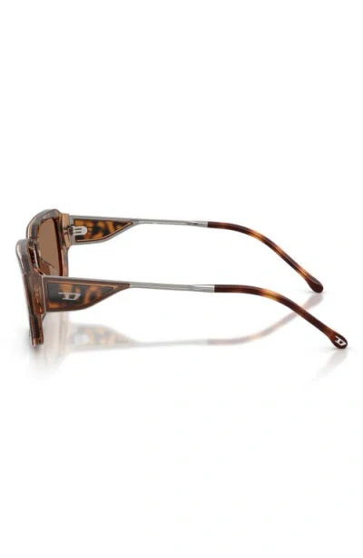 Diesel ® 52mm Rectangular Sunglasses In Brown