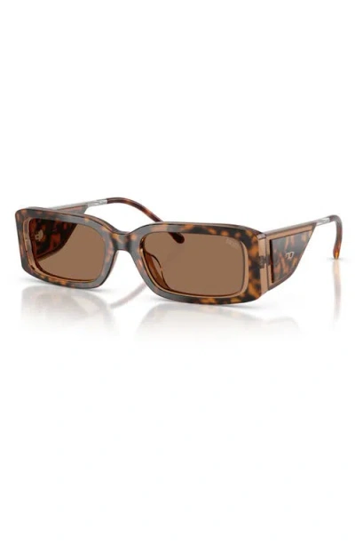 Diesel ® 53mm Rectangular Sunglasses In Brown