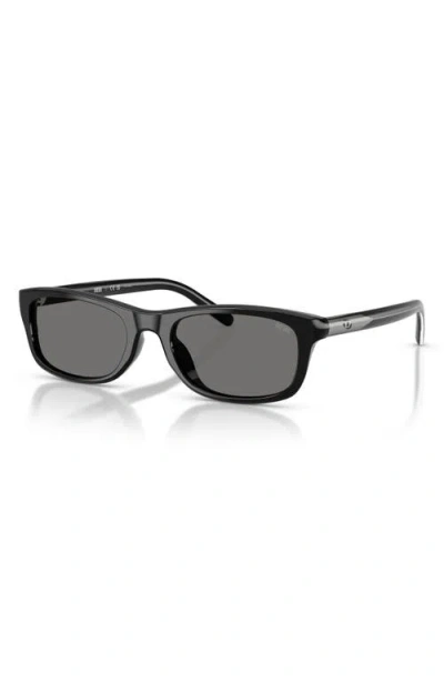 Diesel ® 54mm Polarized Rectangular Sunglasses In Gray