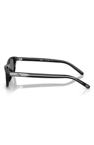 Diesel ® 54mm Polarized Rectangular Sunglasses In Gray