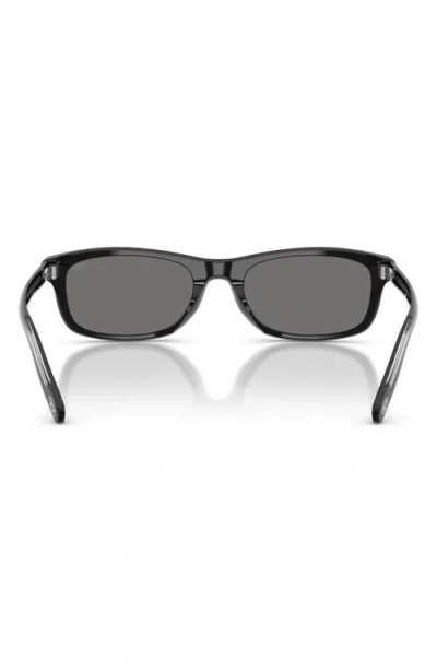 Diesel ® 54mm Polarized Rectangular Sunglasses In Gray