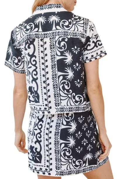 Bella Dahl Bandana Print Button-up Top In Multi