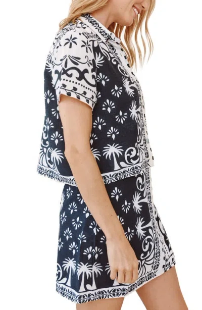 Bella Dahl Bandana Print Button-up Top In Multi