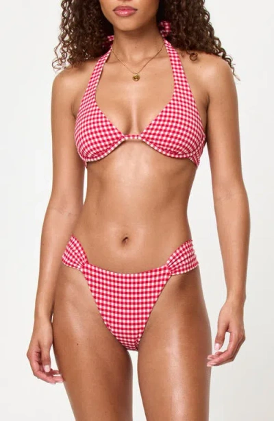 L*space Lspace Dolce Bitsy Bikini Bottoms In Red