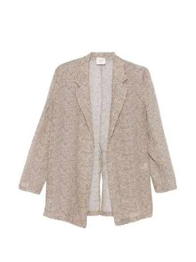 Alysi Single-breasted Blazer Jacket In Gray