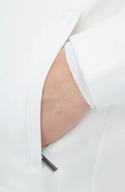 Bugatchi Knit Blouson Jacket In White