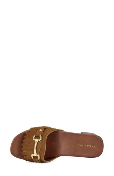 Azalea Wang Epsilon Platform Sandal In Brown