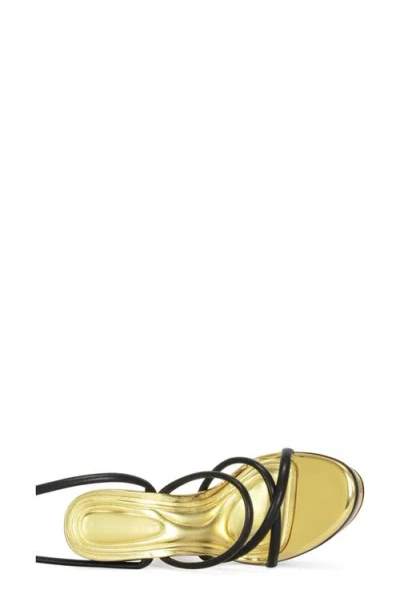 Azalea Wang Celinea Ankle Wrap Platform Sandal In Multi