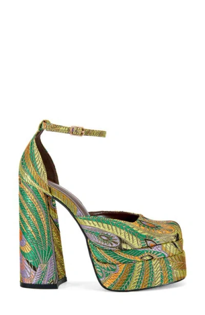 Azalea Wang Zipphora Platform Pump In Green