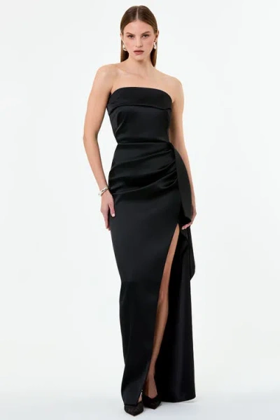 Nicholas Erelyn Strapless Gown In Black