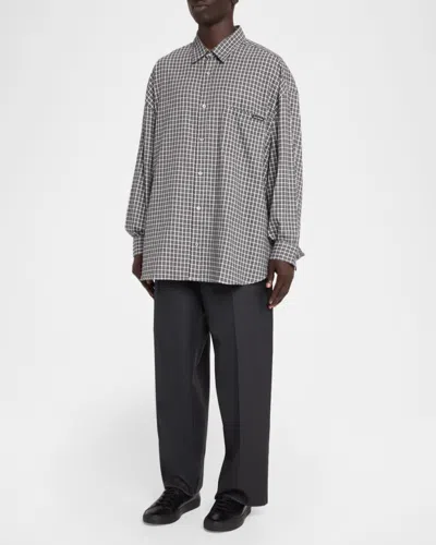 Acne Studios Checked Button-up Shirt In Black
