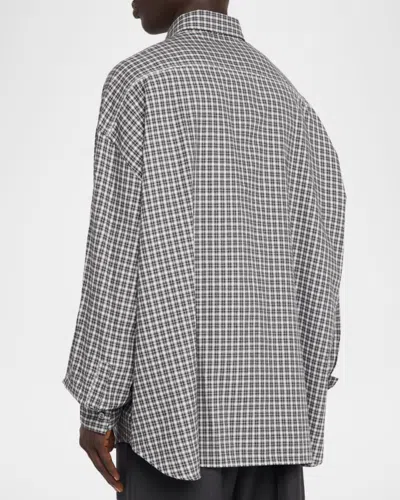 Acne Studios Checked Button-up Shirt In Black