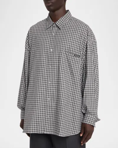 Acne Studios Checked Button-up Shirt In Black