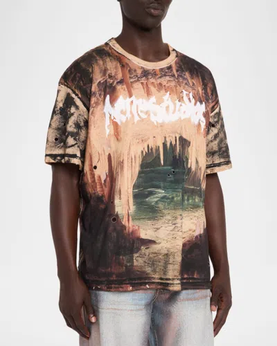 Acne Studios Graphic T-shirt In Brown