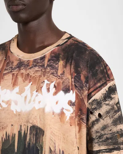 Acne Studios Graphic T-shirt In Brown