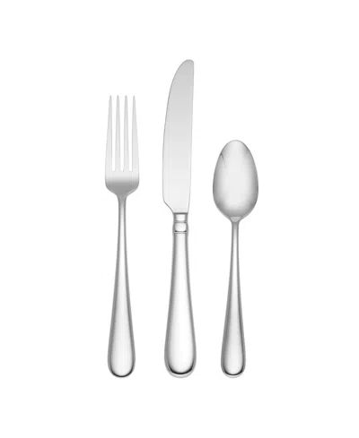 Macy's Lenox Studio 1414 Mirror 24-pc. Flatware Set With Caddy In Silver