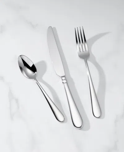 Macy's Lenox Studio 1414 Mirror 24-pc. Flatware Set With Caddy In Silver