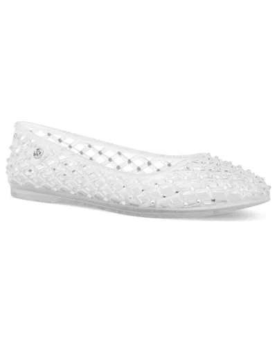 Michael Kors Pixie Embellished Jelly Ballet Flat In White