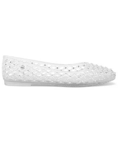 Michael Kors Pixie Embellished Jelly Ballet Flat In White