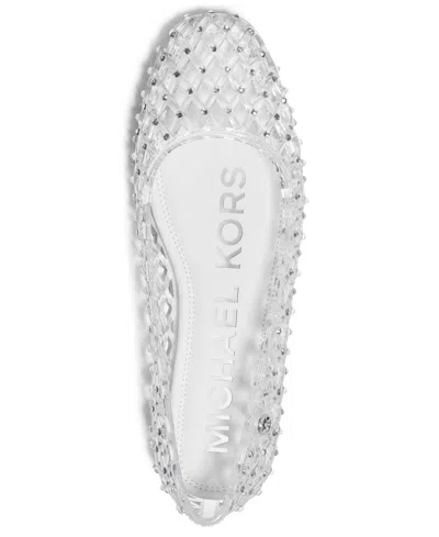 Michael Kors Pixie Embellished Jelly Ballet Flat In White